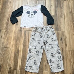 Mickey Mouse Kids Pajamas Set - Black and White